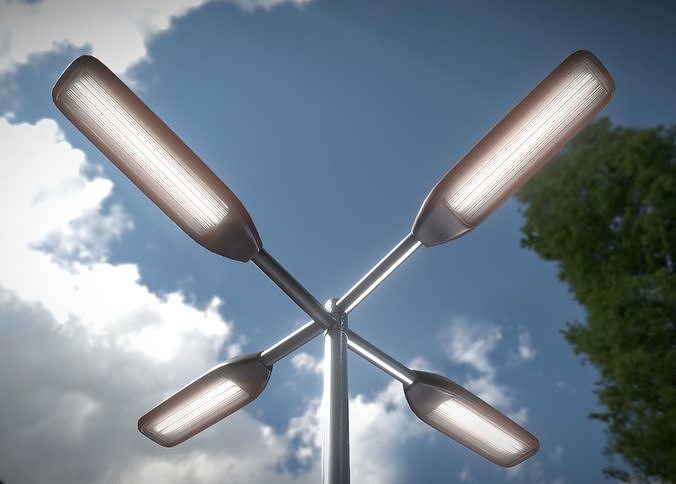 Street-Light 11 Pole-2 Version-6 Low-poly 3D model