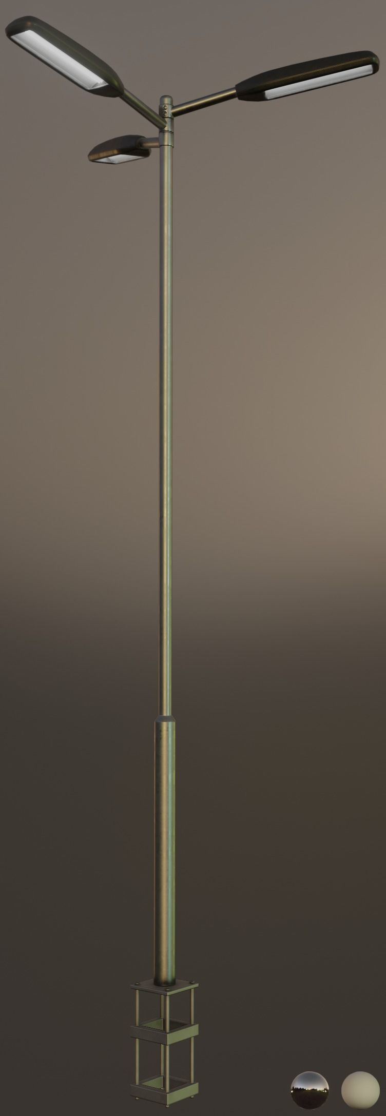 Street-Light 11 Pole-2 Version-5 Low-poly 3D model_2