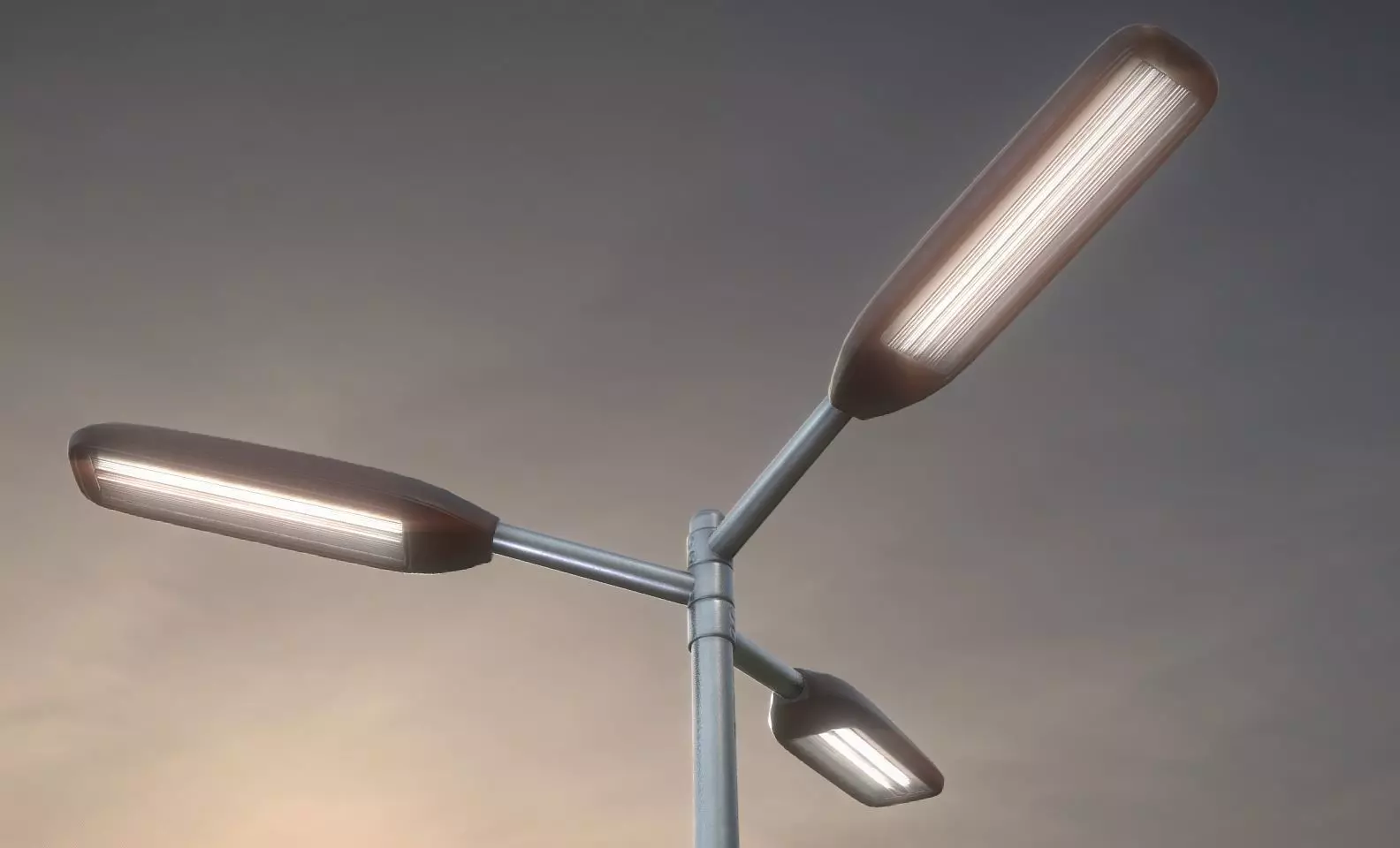 Street-Light 11 Pole-2 Version-5 Low-poly 3D model_0