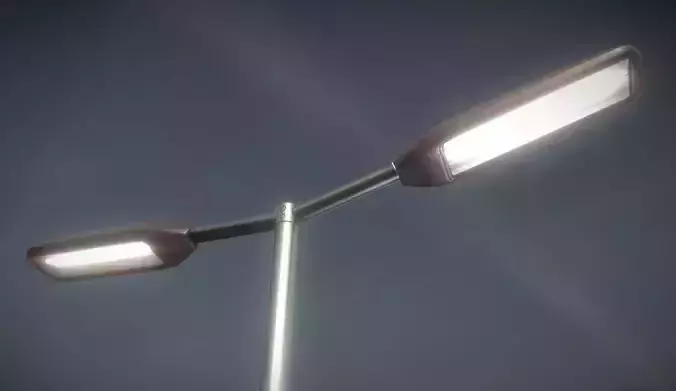 Street-Light 11 Pole-2 Version-4 Low-poly 3D model