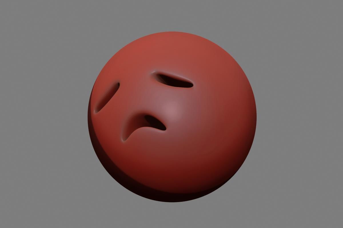 Emoji Disappointed Face 3D model_31