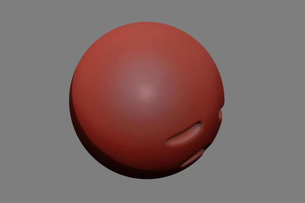 Emoji Disappointed Face 3D model_38