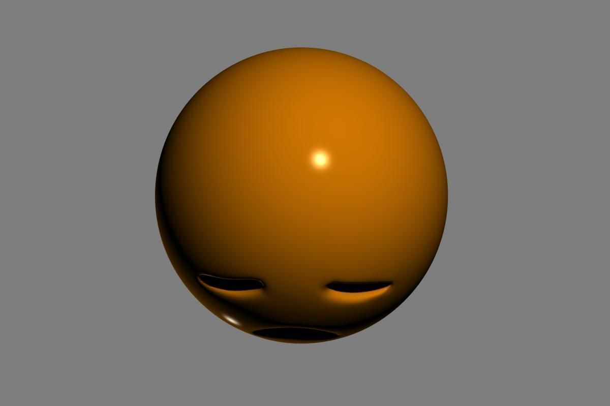 Emoji Disappointed Face 3D model_19