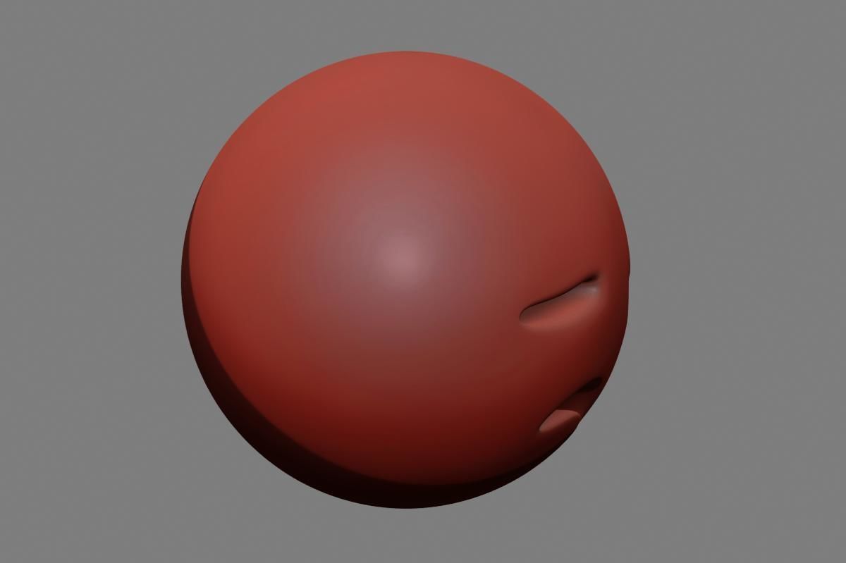 Emoji Disappointed Face 3D model_37