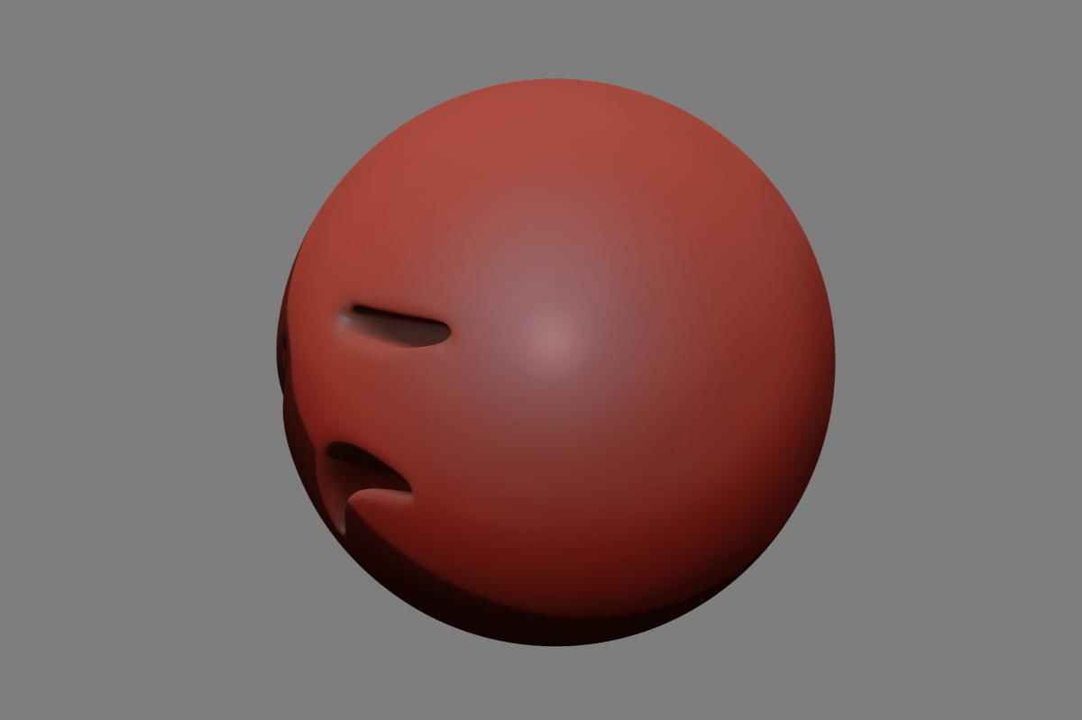 Emoji Disappointed Face 3D model_29