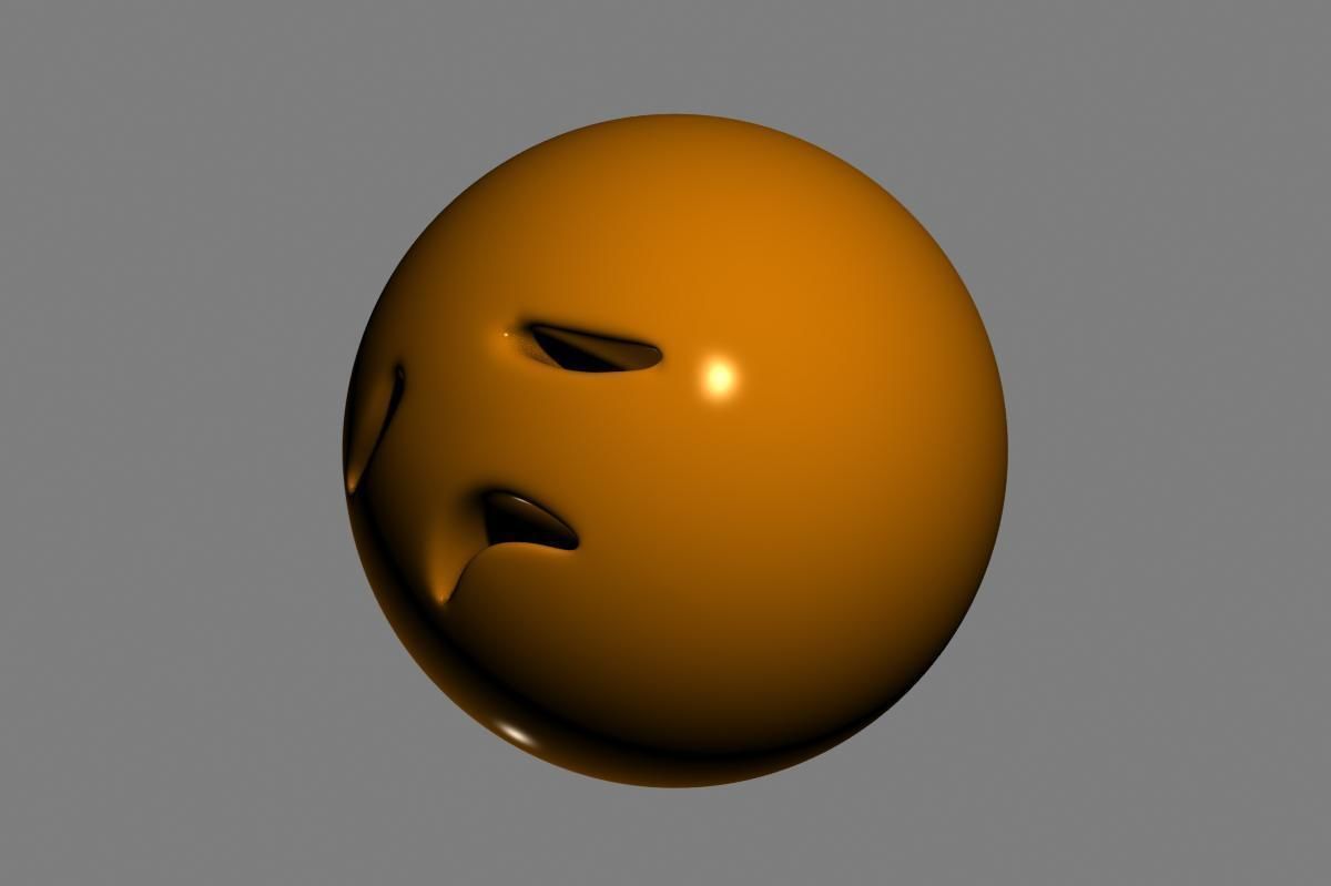 Emoji Disappointed Face 3D model_8