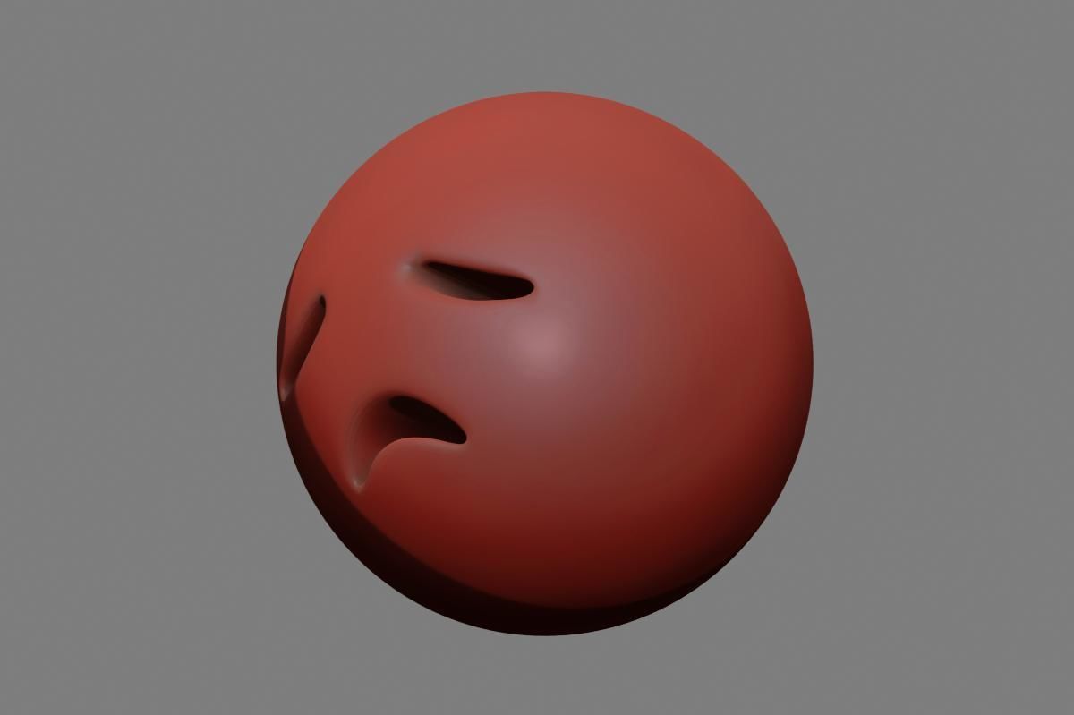 Emoji Disappointed Face 3D model_30