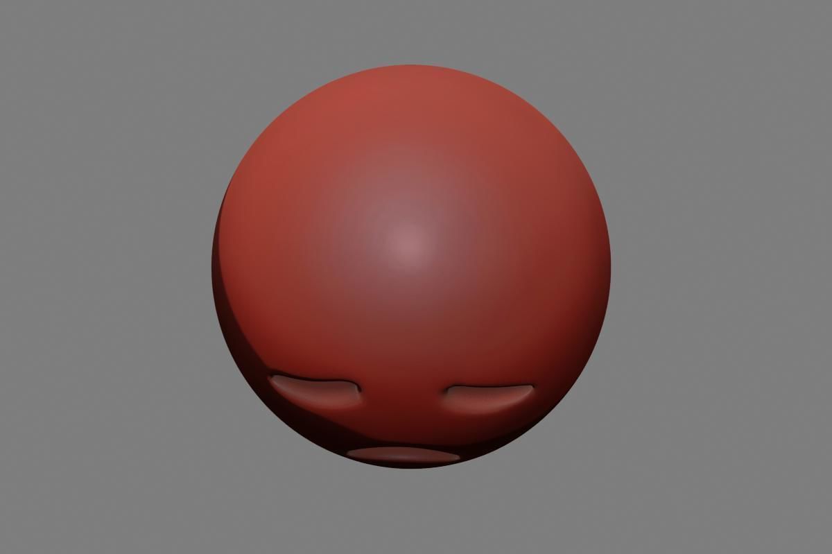 Emoji Disappointed Face 3D model_41
