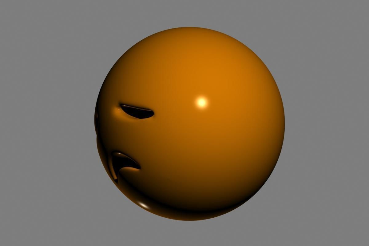 Emoji Disappointed Face 3D model_7