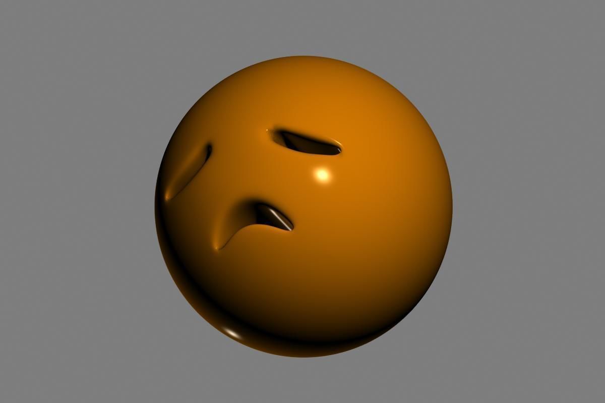 Emoji Disappointed Face 3D model_9