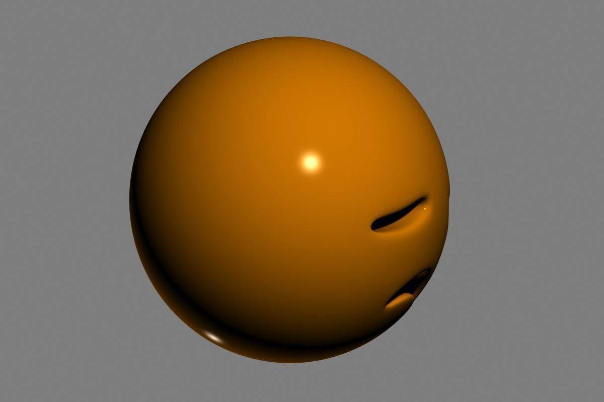 Emoji Disappointed Face 3D model_15