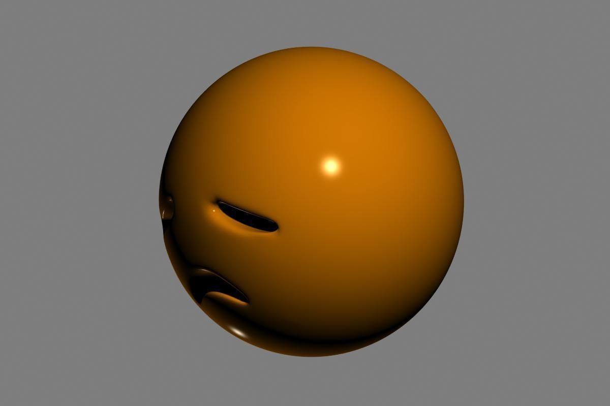 Emoji Disappointed Face 3D model_5