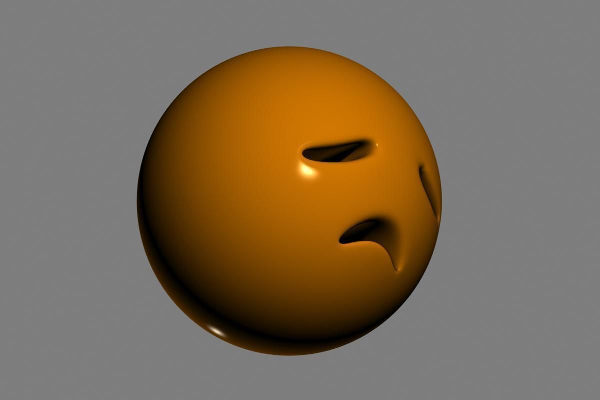 Emoji Disappointed Face 3D model_13