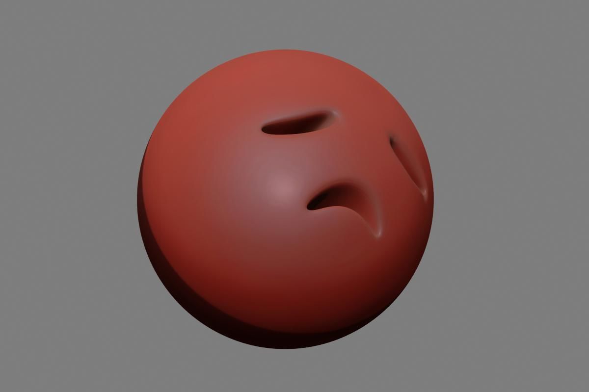 Emoji Disappointed Face 3D model_34