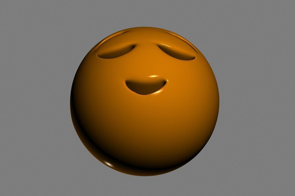Emoji Relieved Face 3D model_21