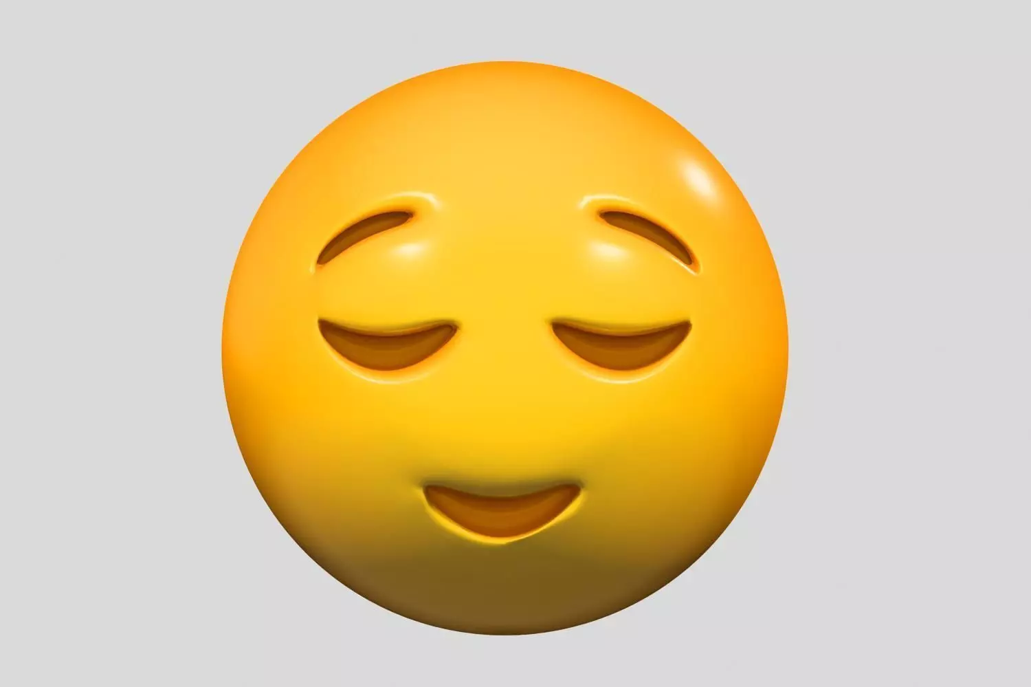 Emoji Relieved Face 3D model_0