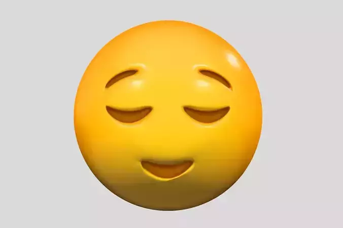 Emoji Relieved Face 3D model