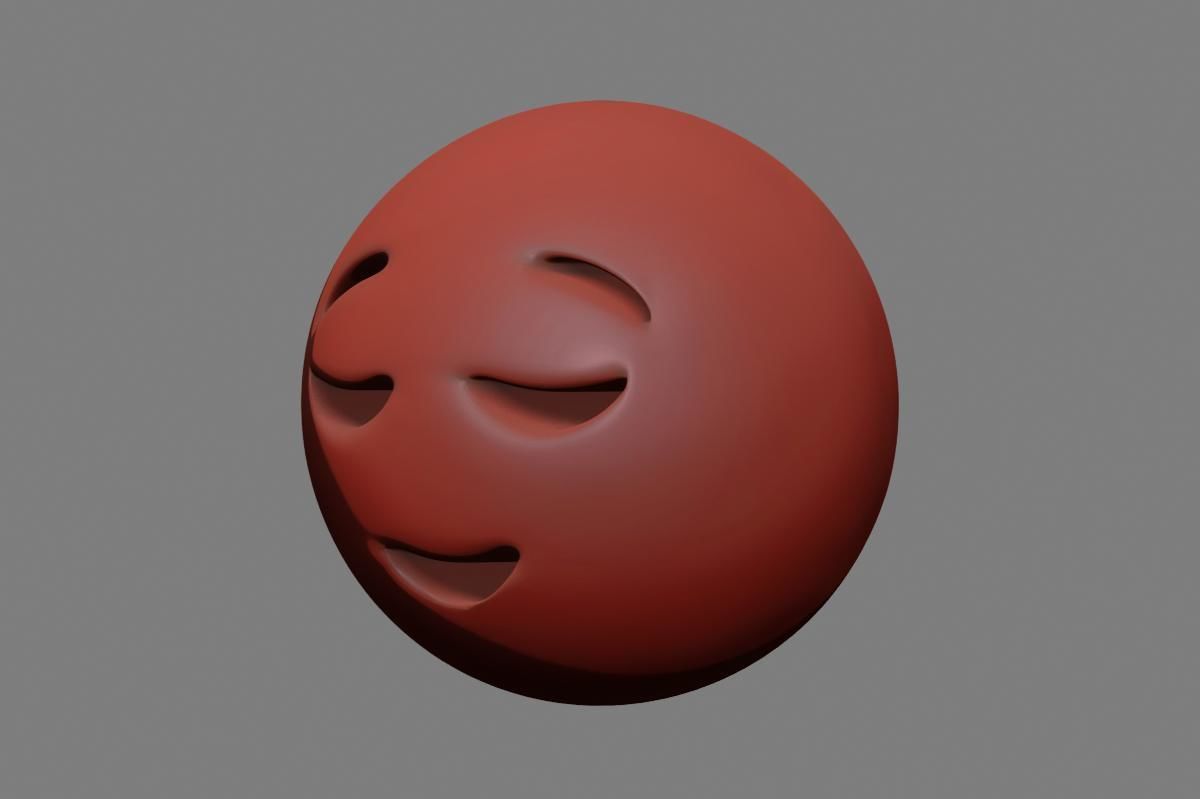 Emoji Relieved Face 3D model_25