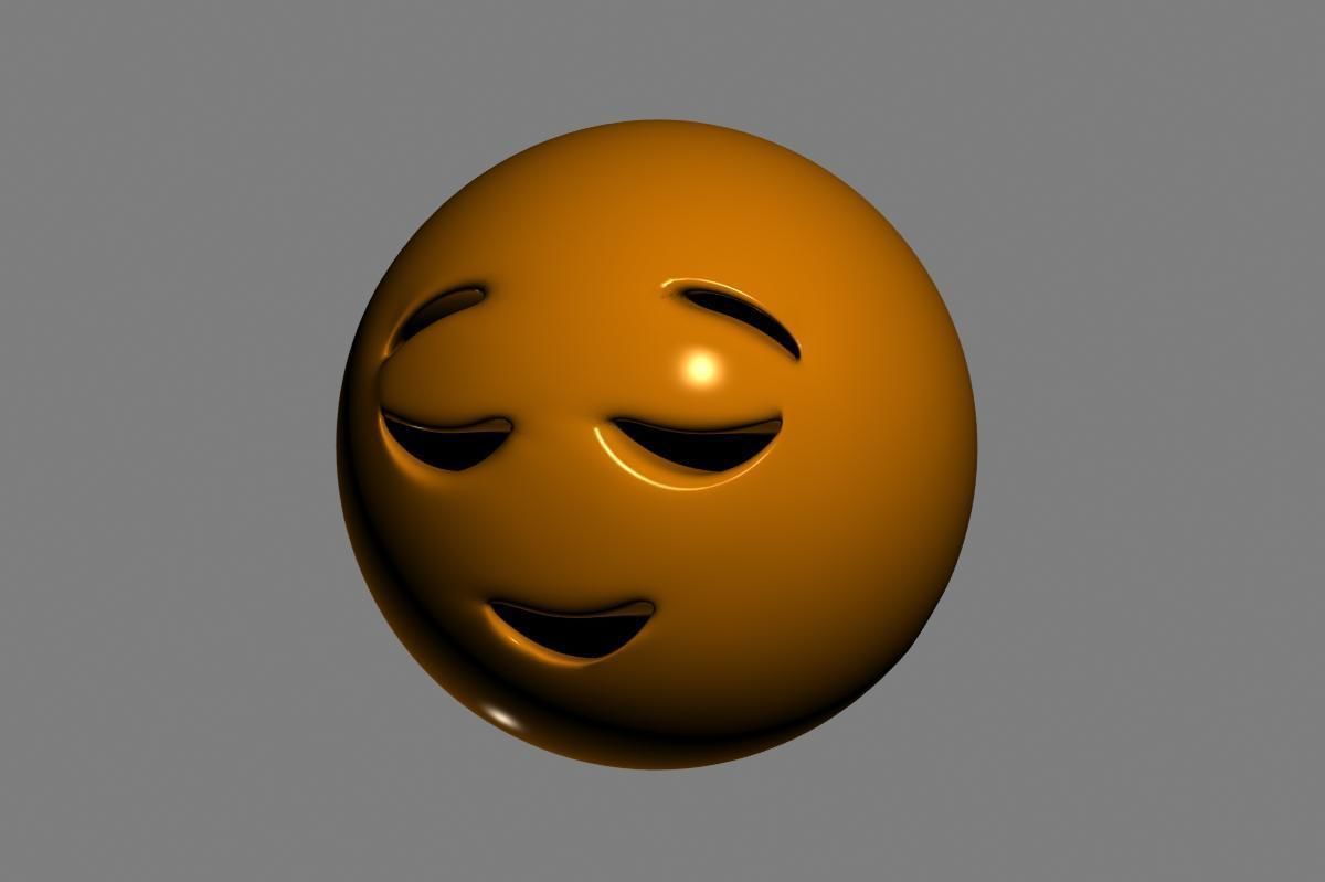 Emoji Relieved Face 3D model_3