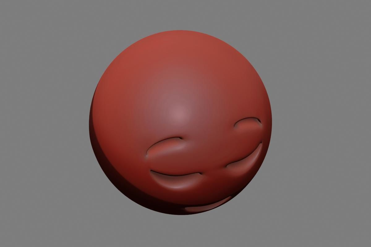 Emoji Relieved Face 3D model_39