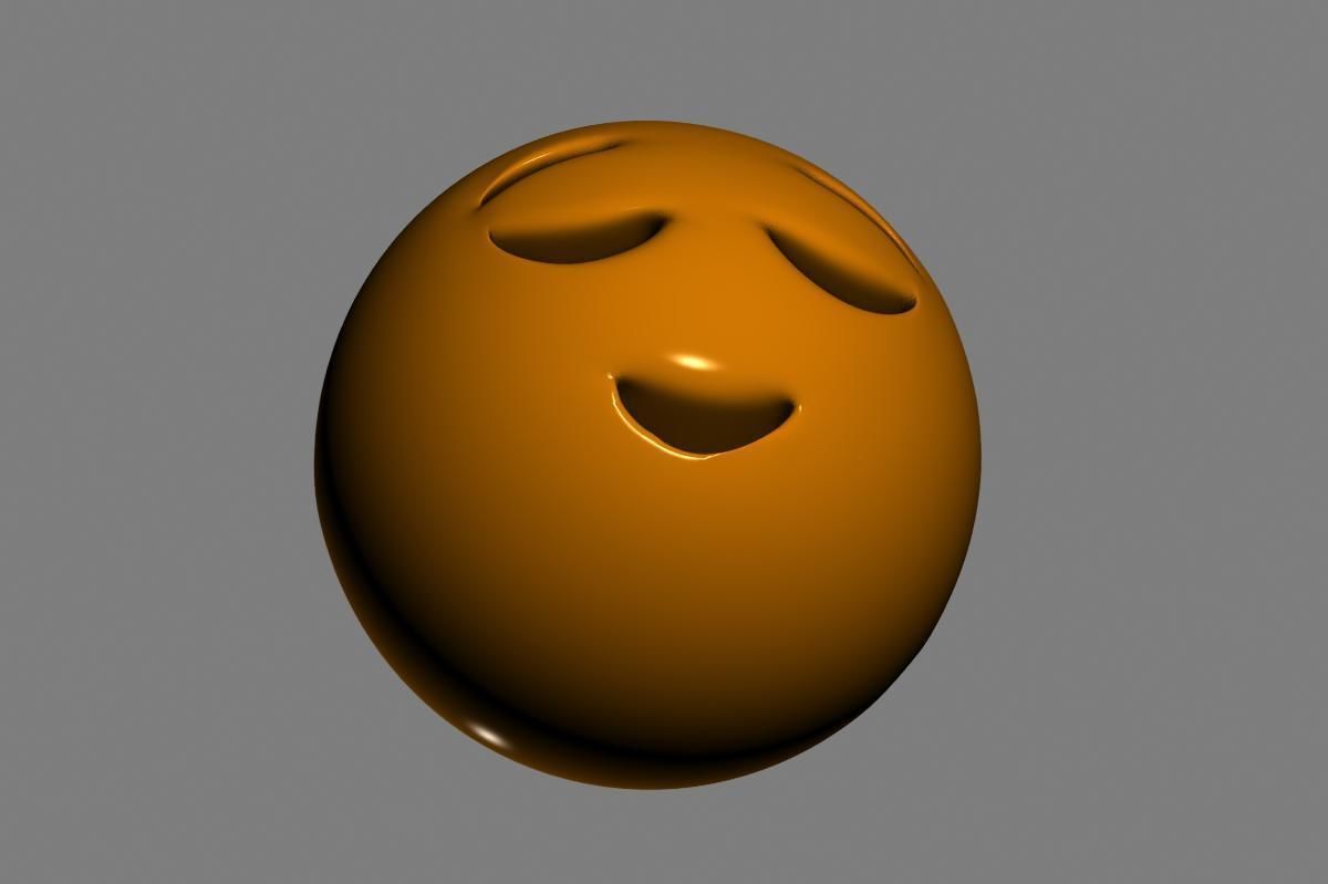 Emoji Relieved Face 3D model_11