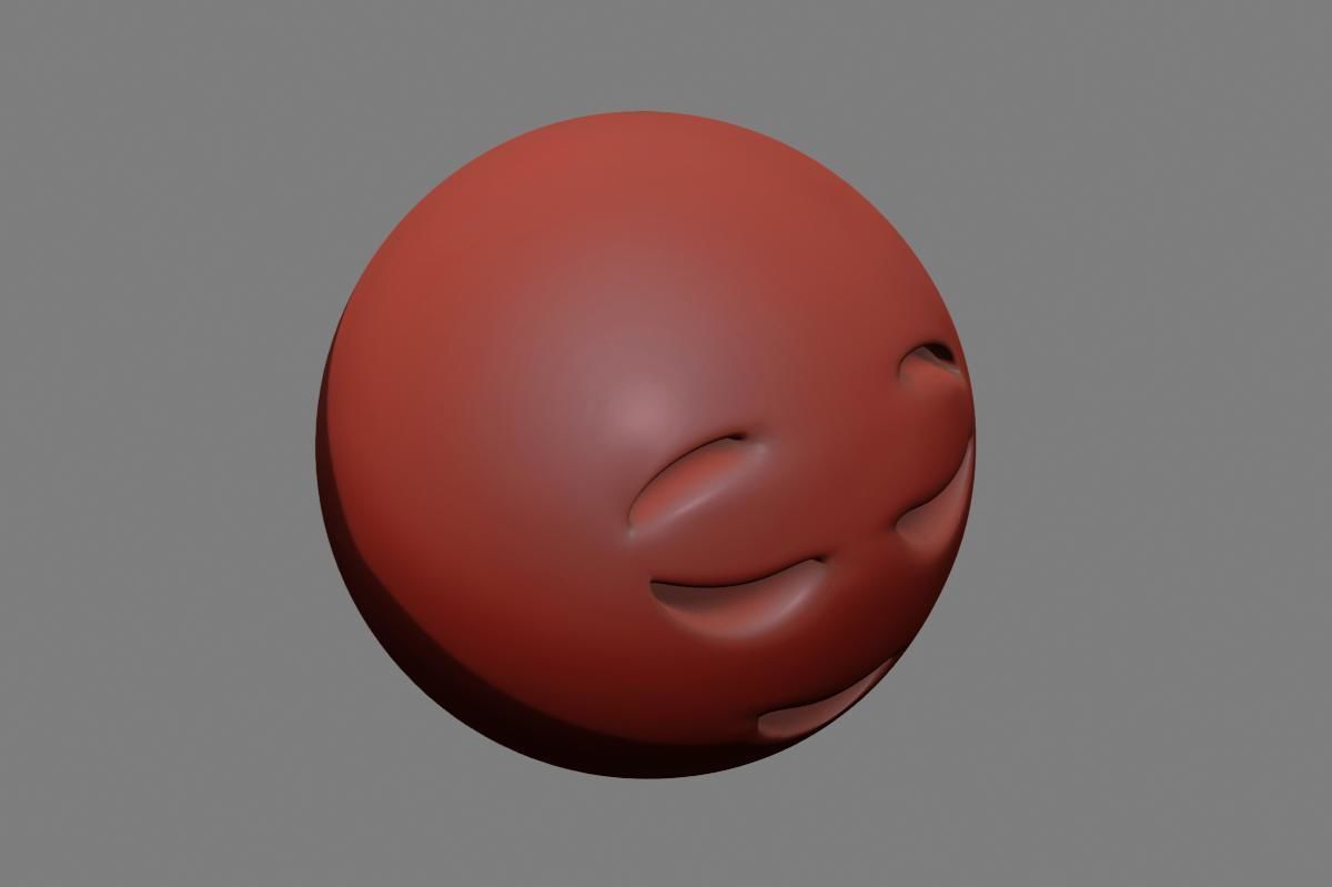Emoji Relieved Face 3D model_38