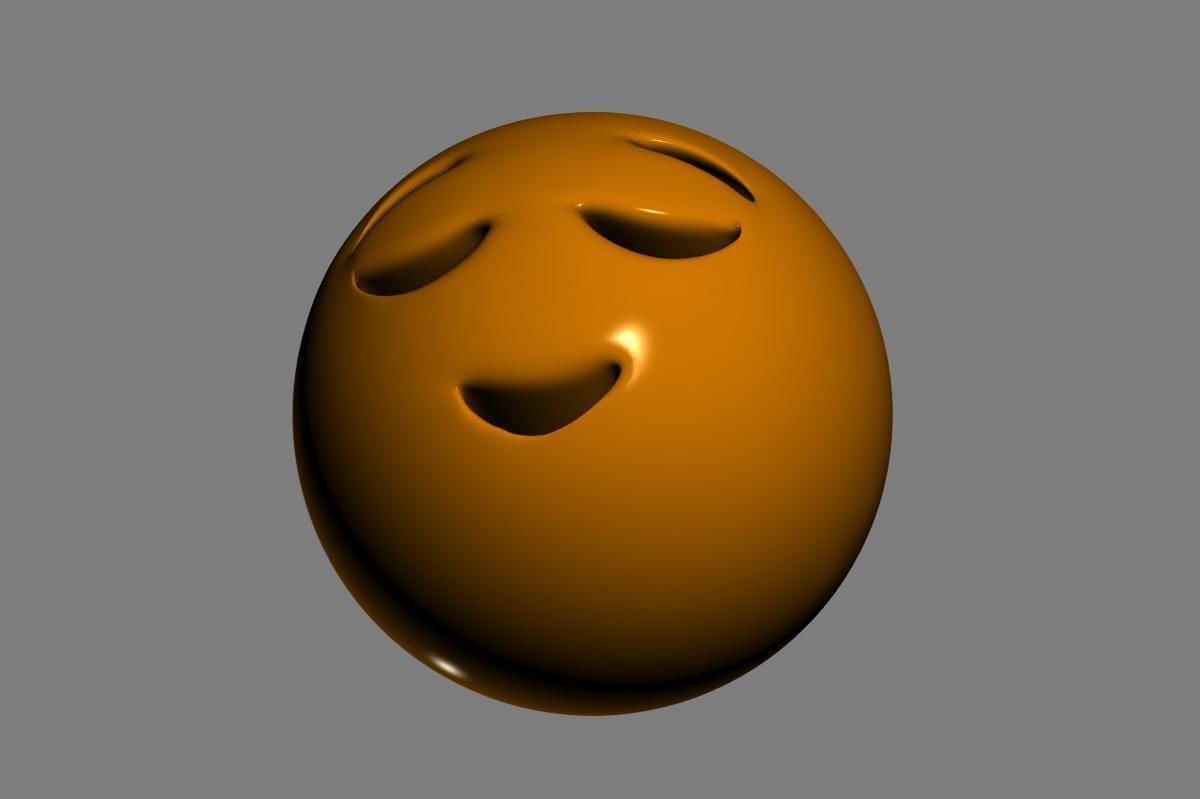 Emoji Relieved Face 3D model_10