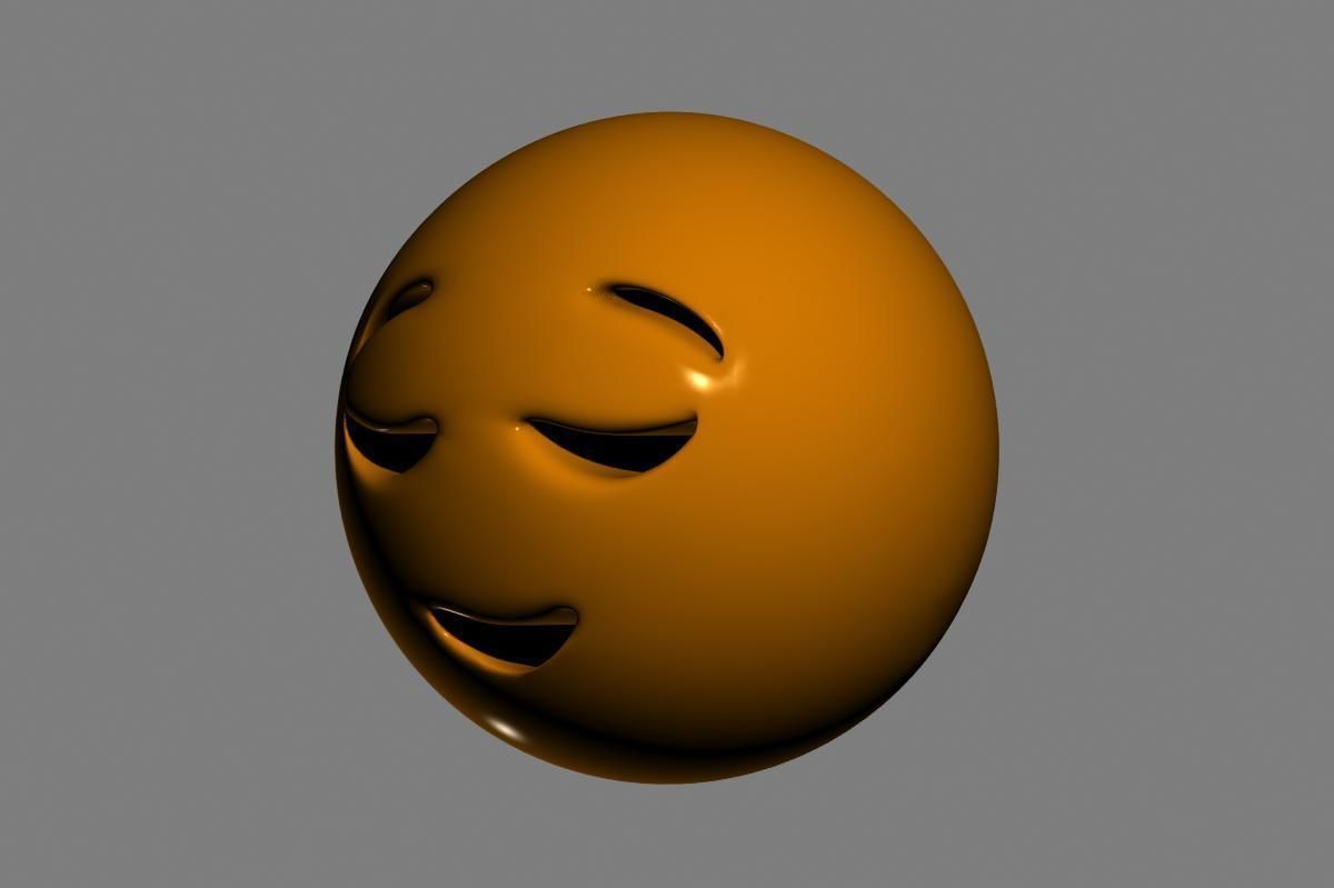 Emoji Relieved Face 3D model_4