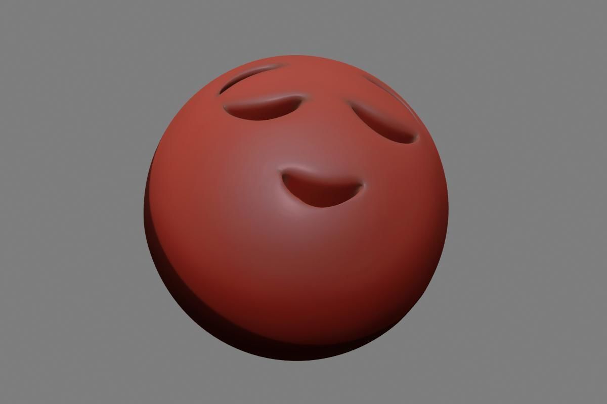 Emoji Relieved Face 3D model_32