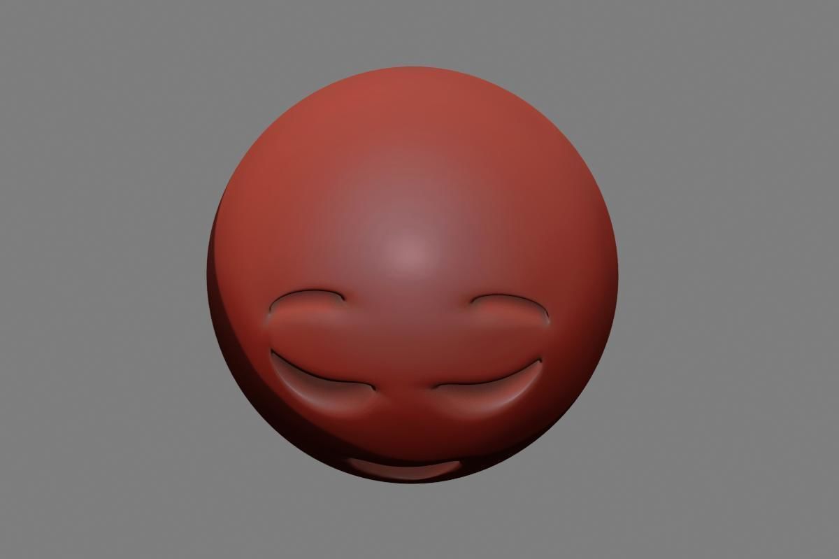 Emoji Relieved Face 3D model_40