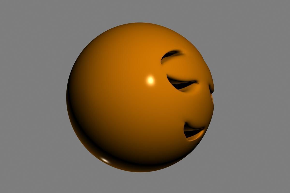Emoji Relieved Face 3D model_14