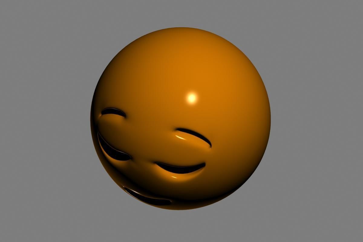 Emoji Relieved Face 3D model_20