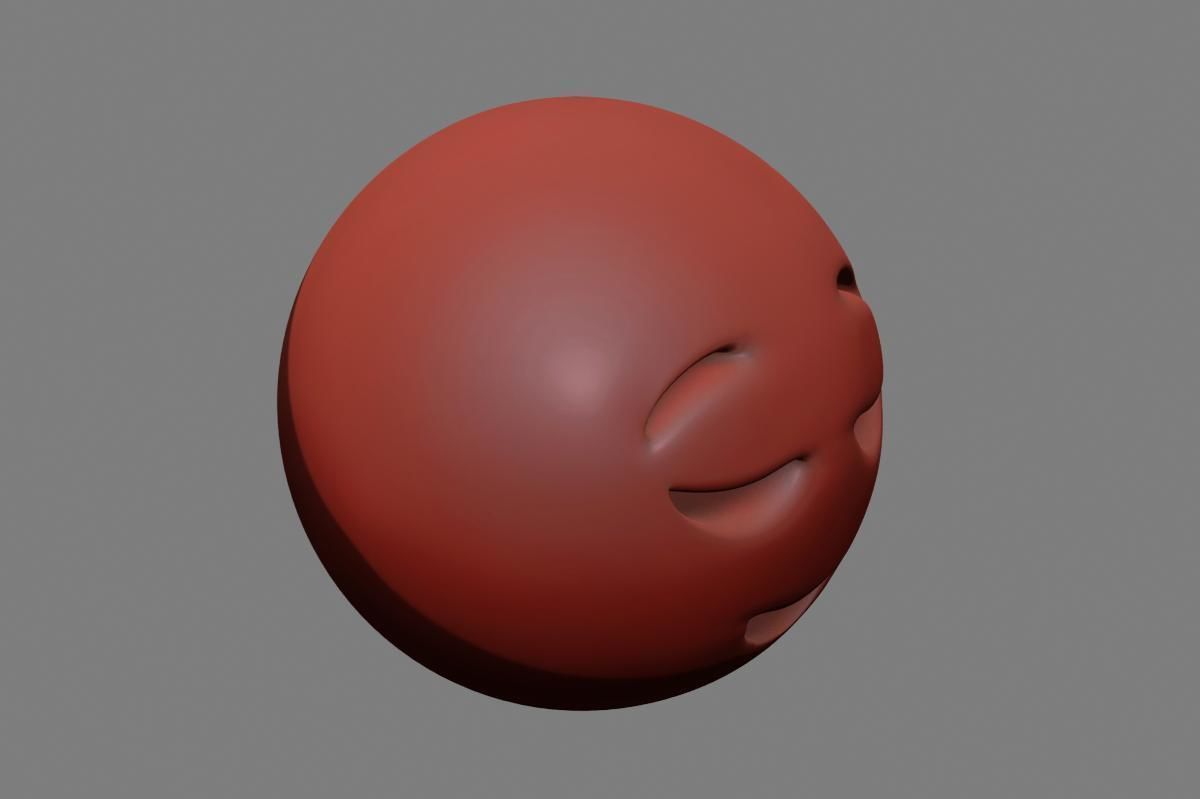 Emoji Relieved Face 3D model_37