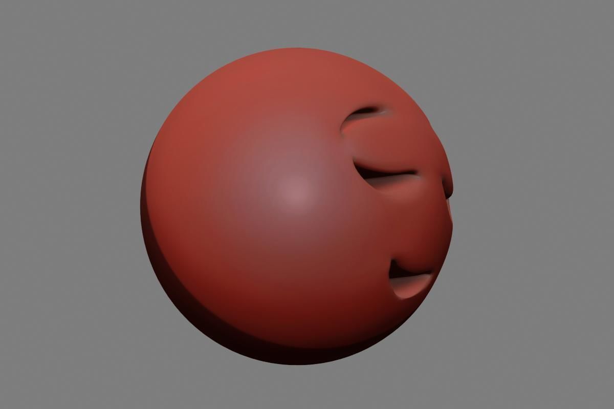 Emoji Relieved Face 3D model_35