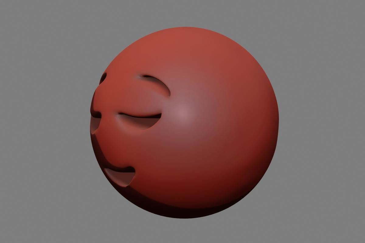 Emoji Relieved Face 3D model_26