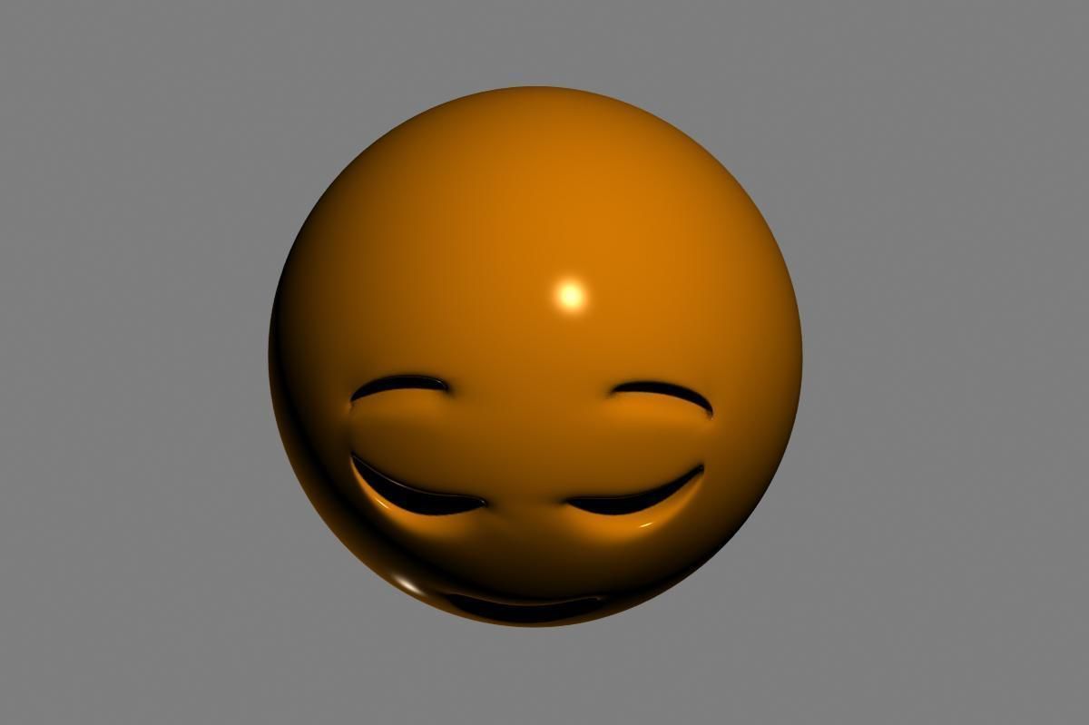 Emoji Relieved Face 3D model_19