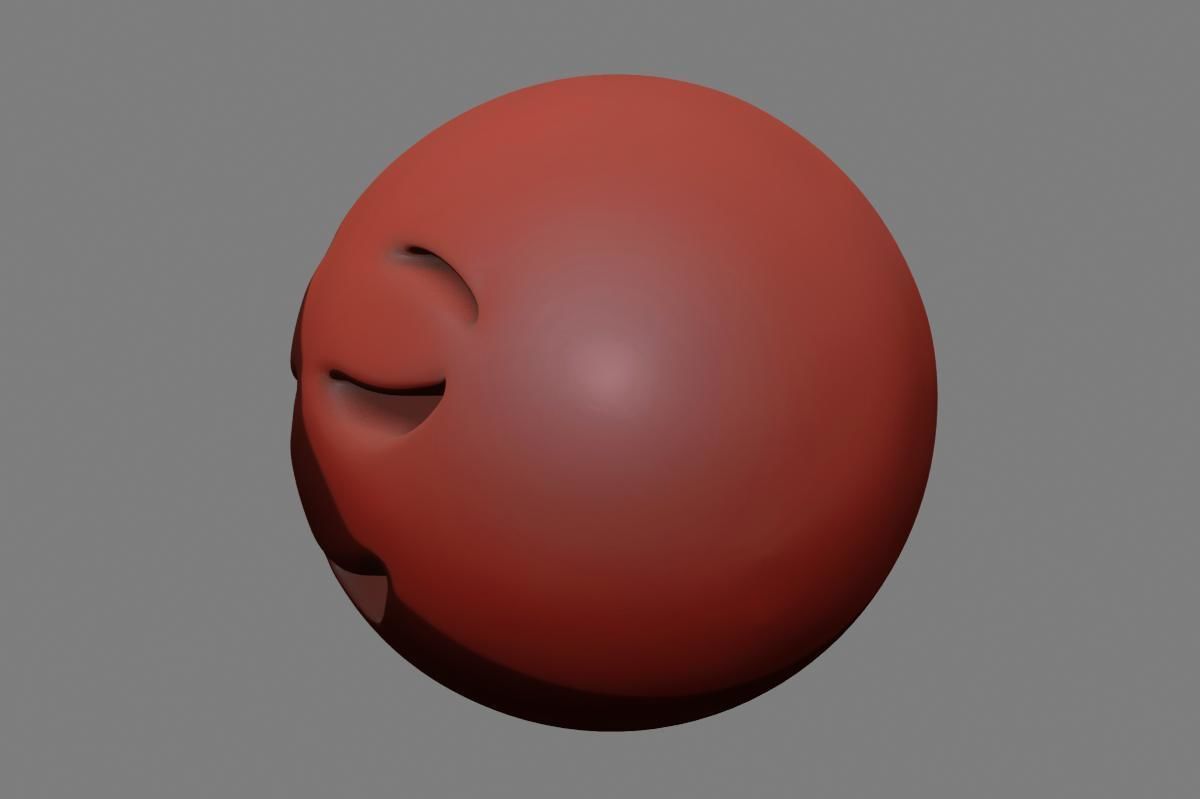 Emoji Relieved Face 3D model_27
