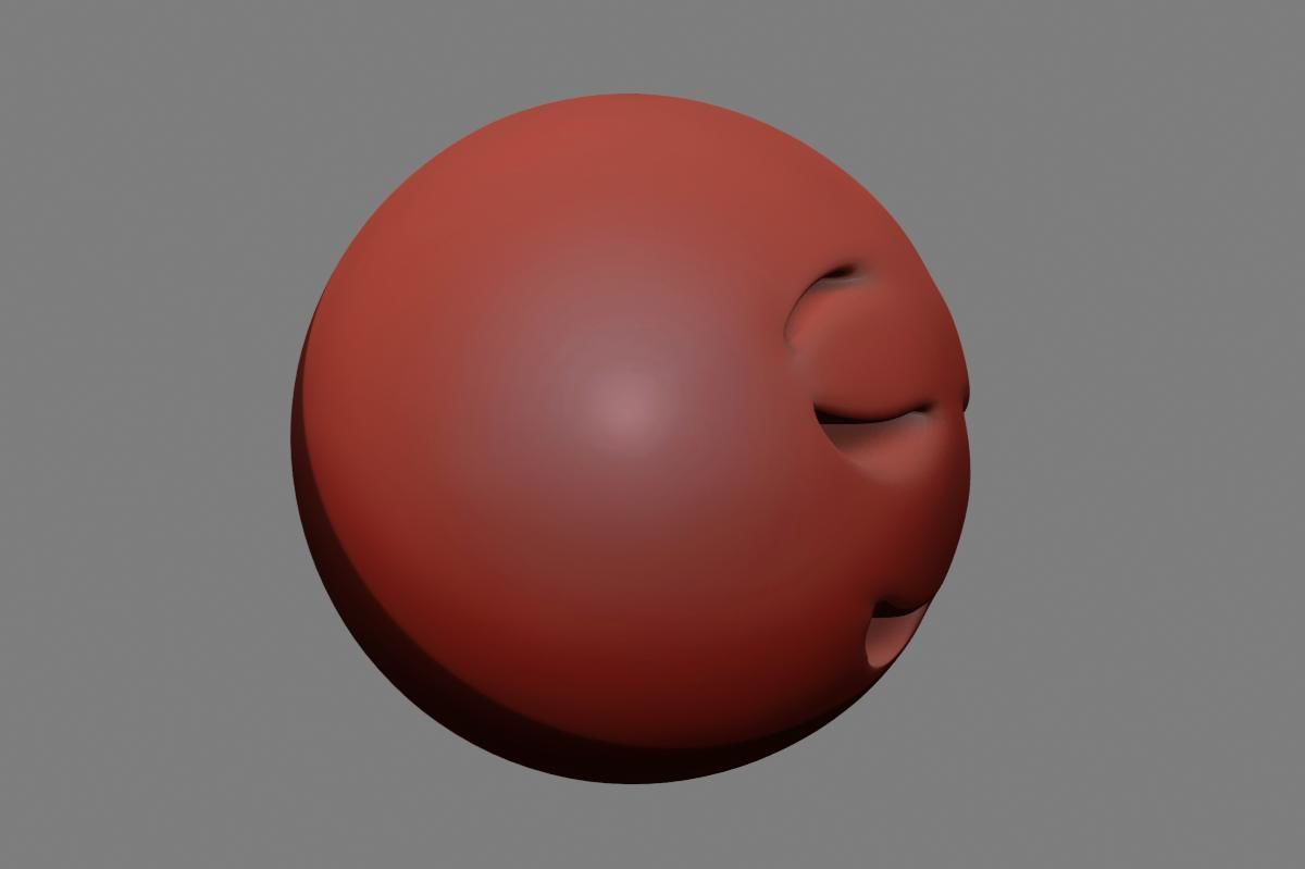 Emoji Relieved Face 3D model_36