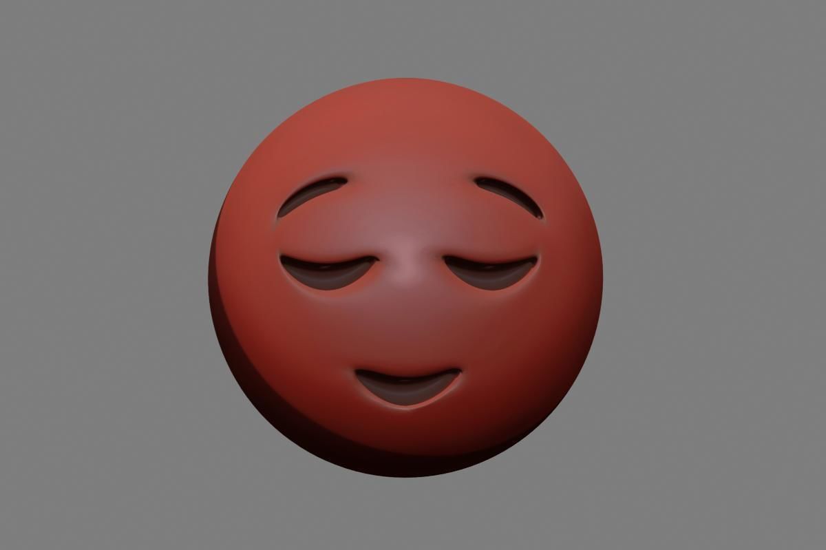 Emoji Relieved Face 3D model_43