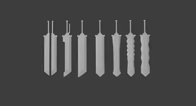 Swords set of 3D model