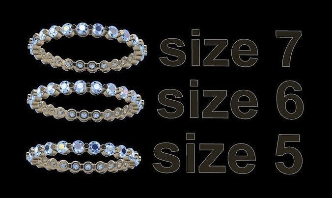 Dainty Infinity Band Mix Size 3D print model