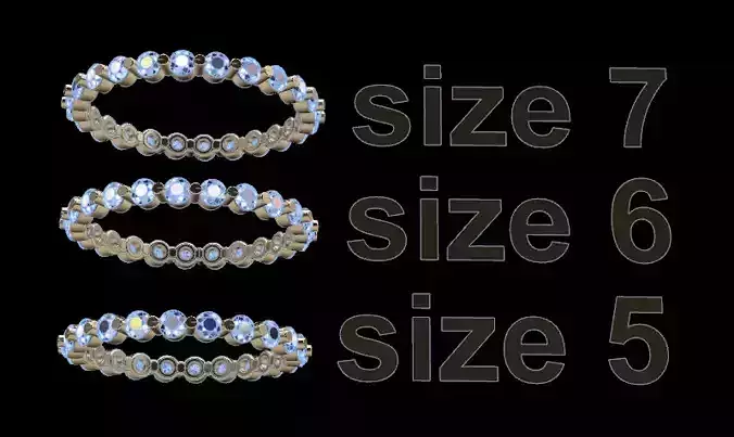 Dainty Infinity Band Mix Size 3D print model