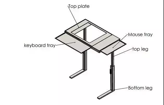 Height varying laptop table with cooing pad