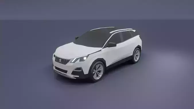Peugeot 3008 low poly 3D model