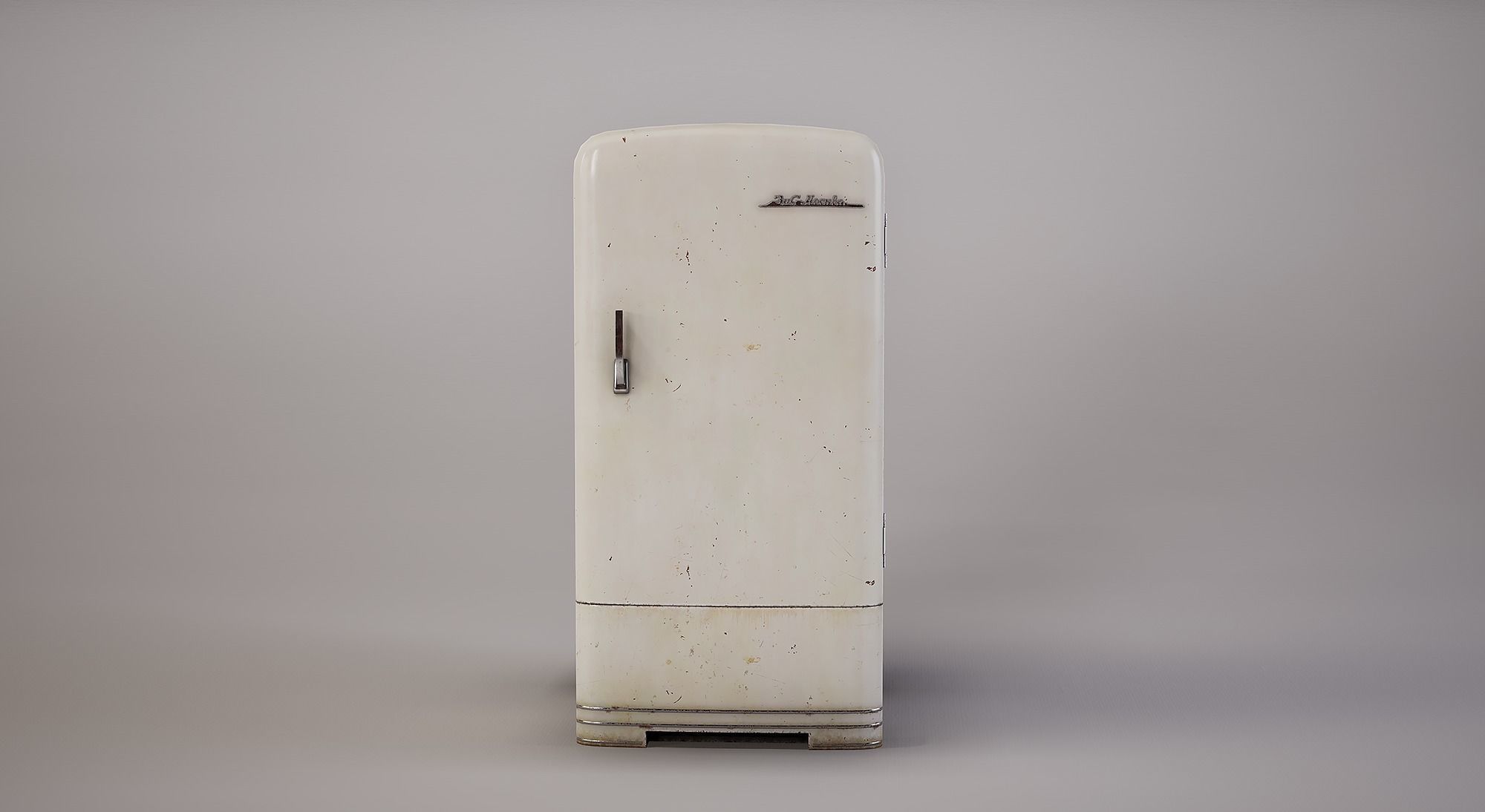 Old Refrigerator Low-poly 3D model_1