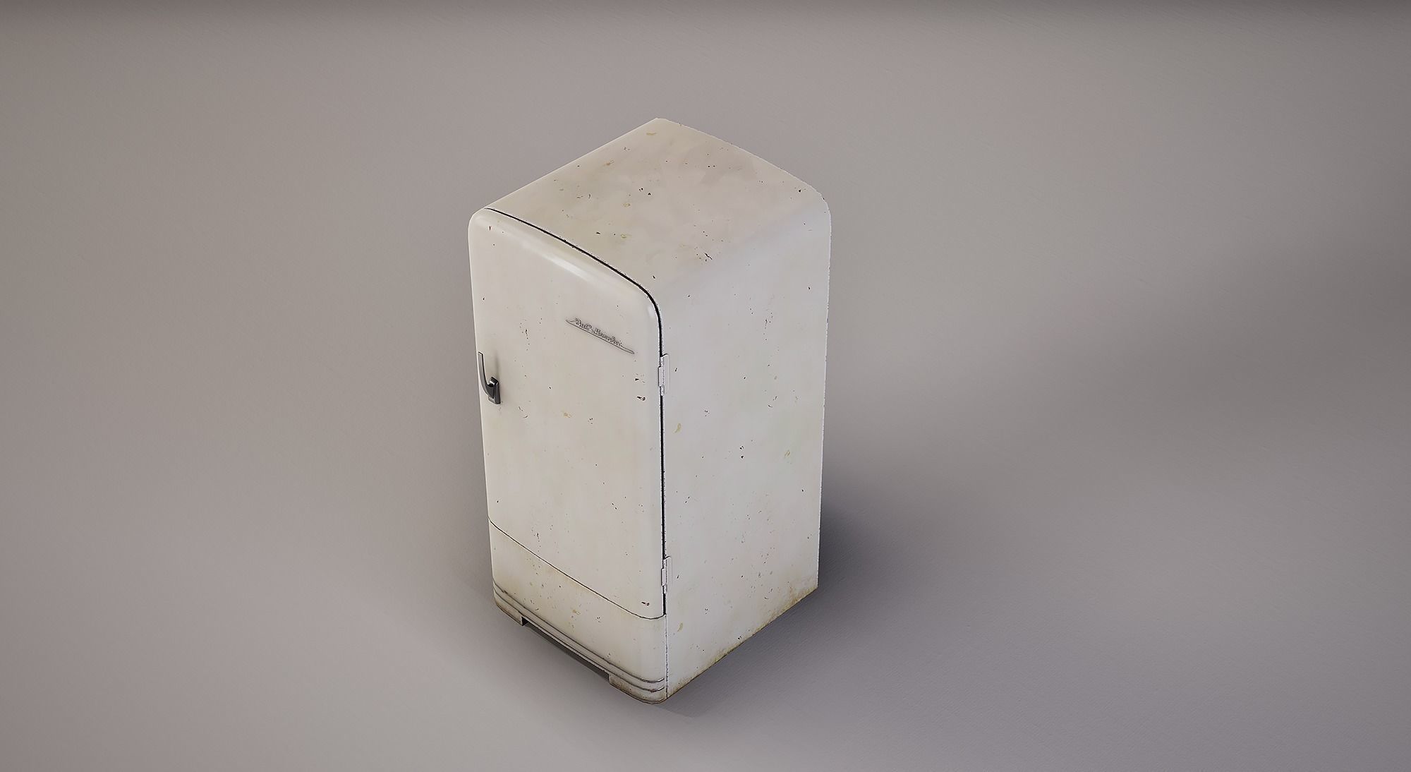 Old Refrigerator Low-poly 3D model_4
