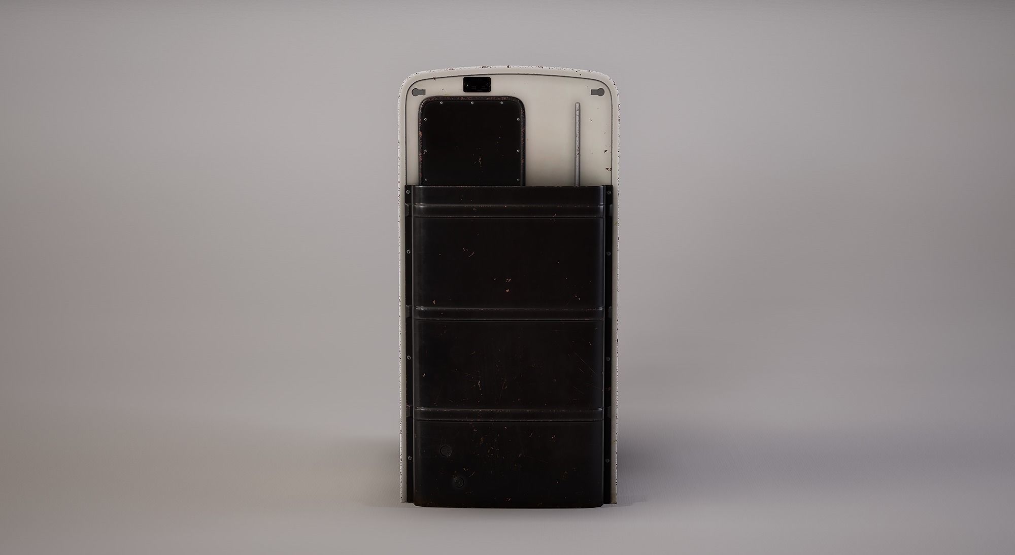 Old Refrigerator Low-poly 3D model_6