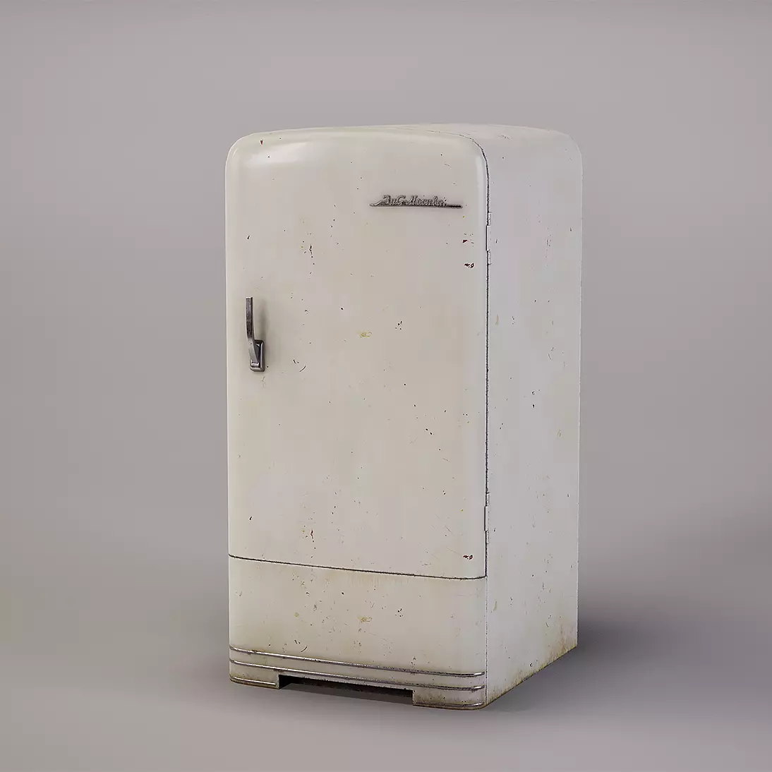 Old Refrigerator Low-poly 3D model_0