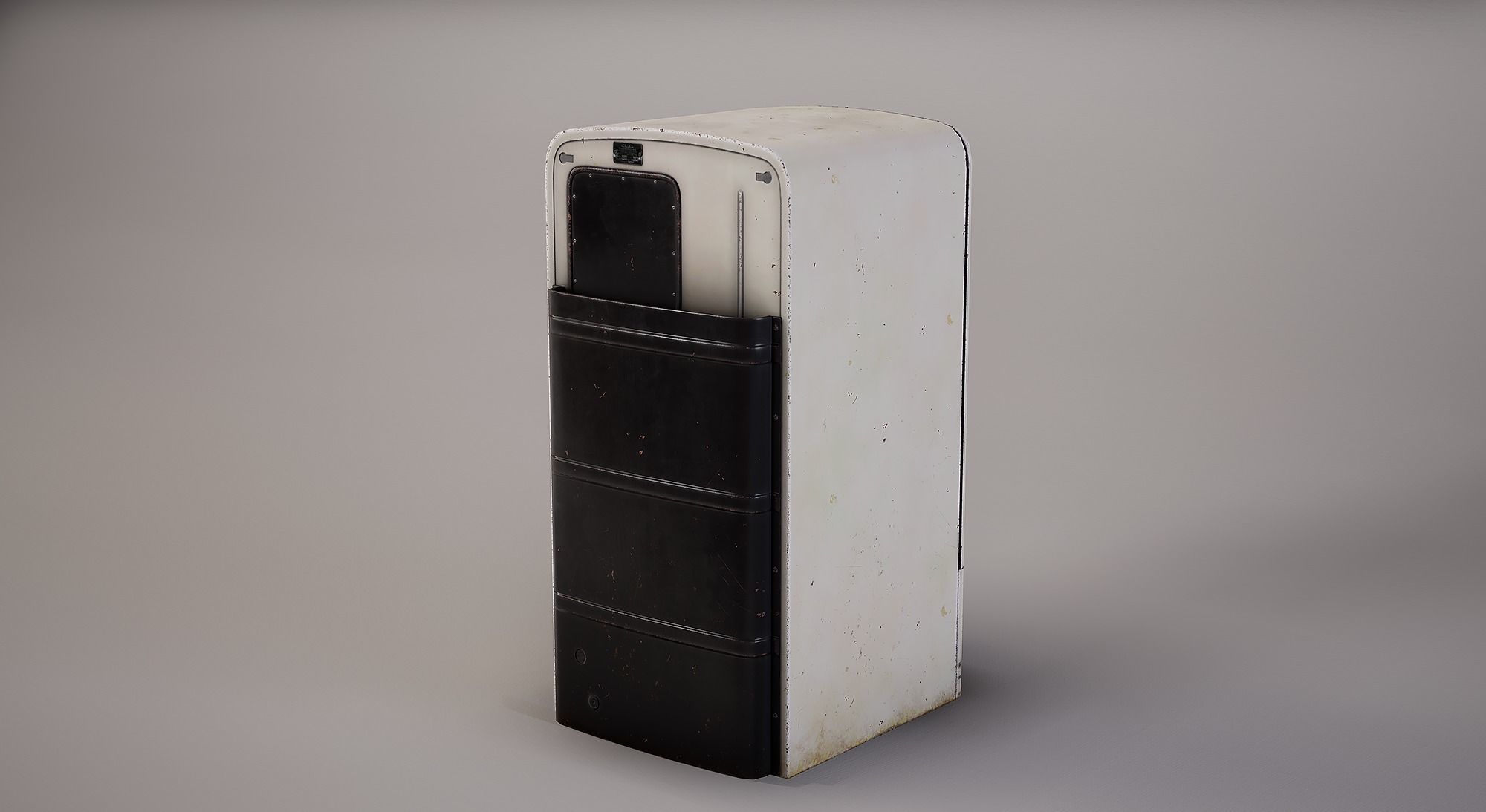 Old Refrigerator Low-poly 3D model_5