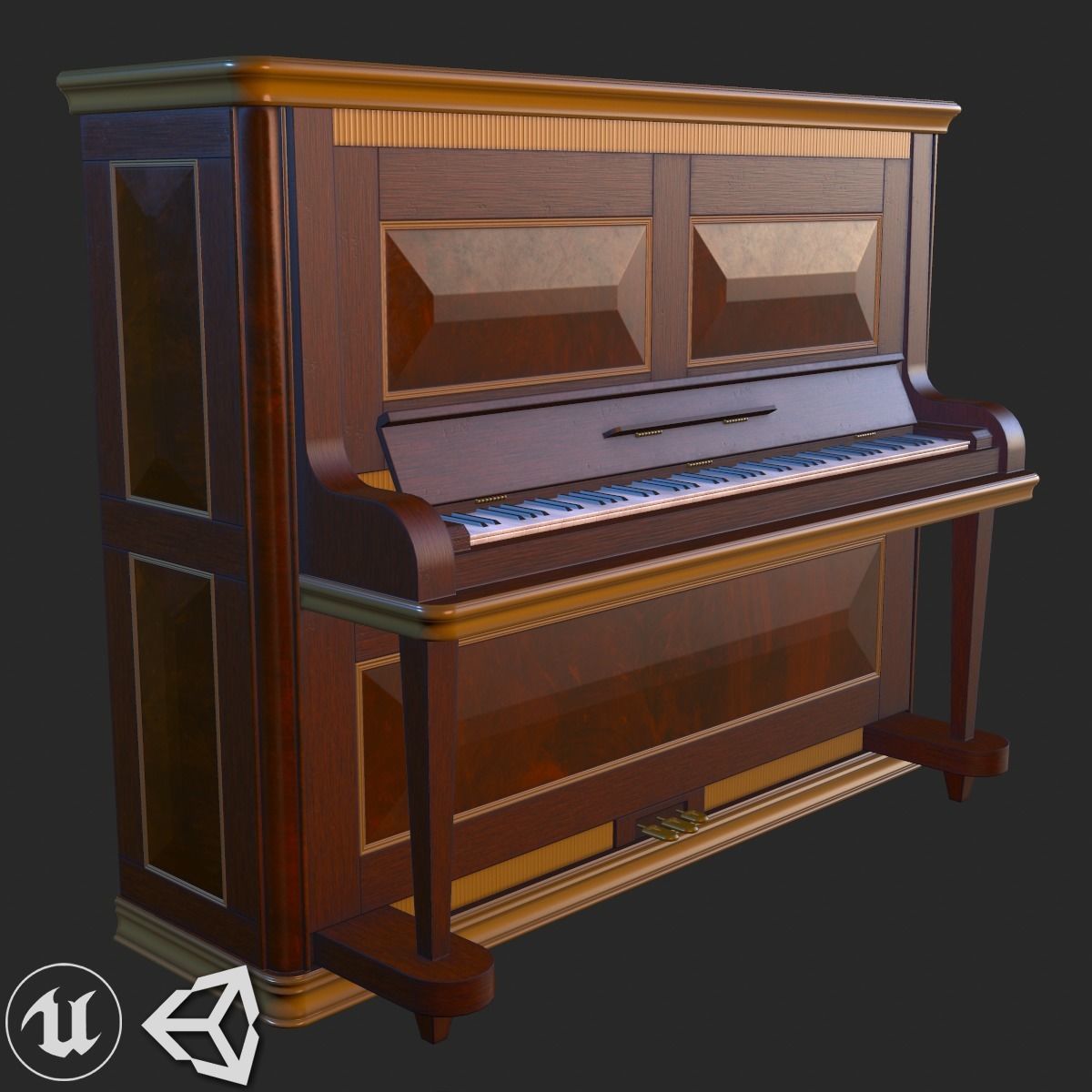 Old Vintage Furniture Mega Pack Low-poly 3D model_19